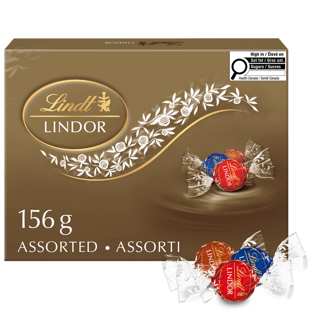 Lindt LINDOR Assorted Milk And Dark Chocolate Truffles 156 g Box