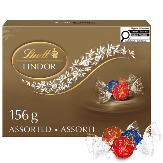 Lindt LINDOR Assorted Milk And Dark Chocolate Truffles 156 g Box