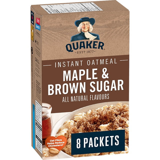 Quaker Maple & Brown Sugar Value Instant Oatmeal, 343 g