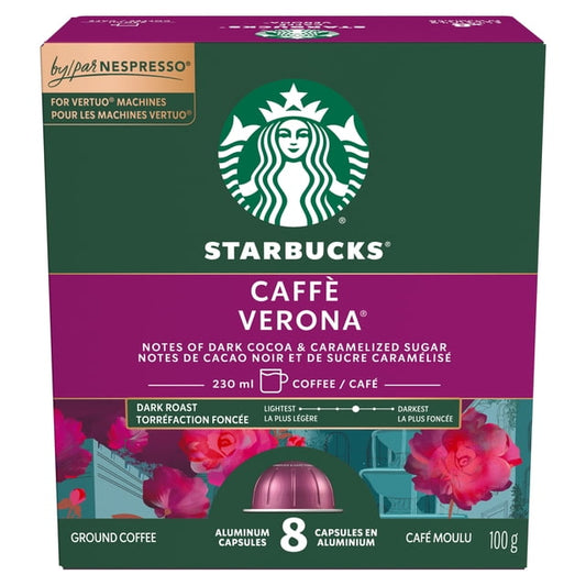 Starbucks Caffe Verona Nespresso Vertuo Capsules, 42 g, 8 Count