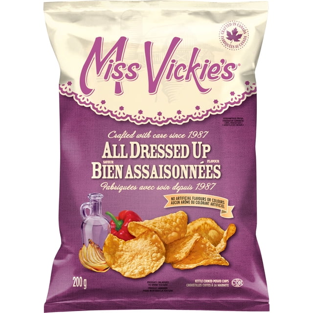 Miss Vickie's All Dressed Up Kettle Cooked Potato Chips, 200 g