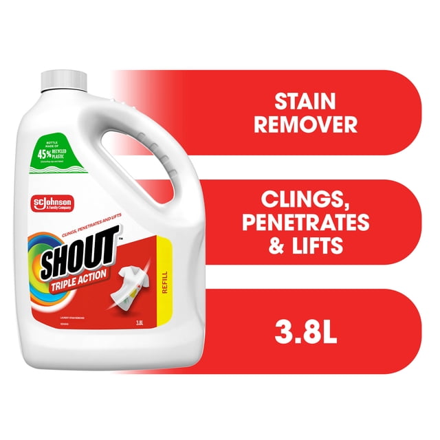 Shout Laundry Stain Remover Refill Stain Remover, 3800 g