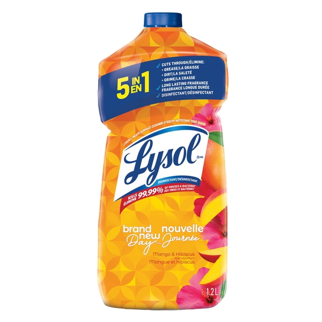Lysol Brand New Day Mango & Hibiscus Pourable Multi Surface Cleaner, 1200 g