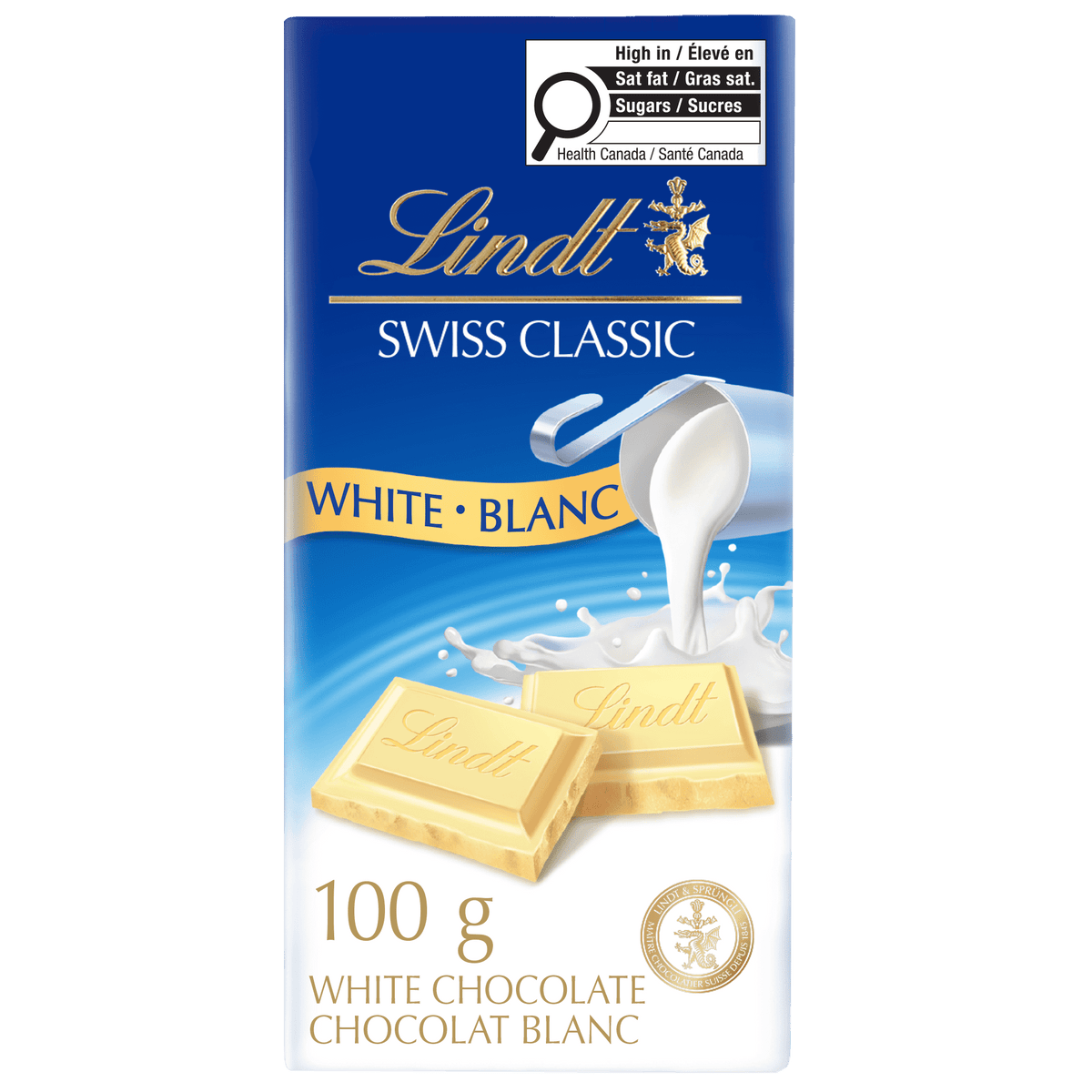 Lindt Swiss Classic White Chocolate Bar 100g
