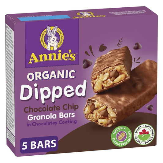Annie's Organic Chocolate Dip Granola Bars, 130 g, 5 Count