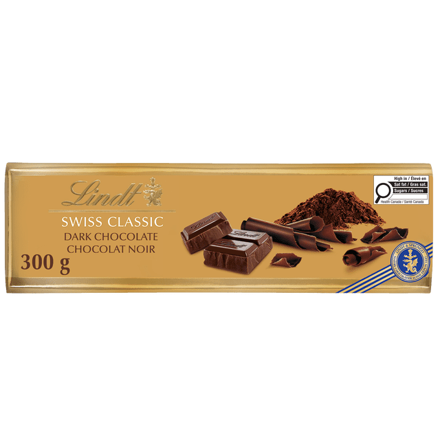 Lindt Swiss Classic Gold Surfin Dark Chocolate Bar 300g