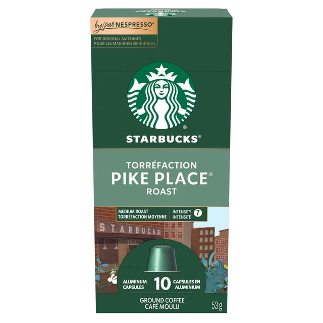 Starbucks Pike Place Roast Nespresso Capsules, 53 g, 10 Count