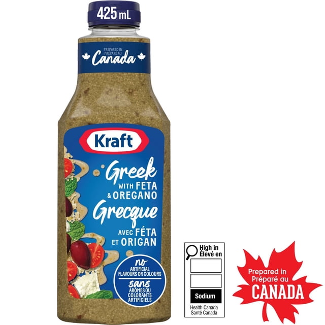 Kraft Greek with Feta and Oregano Salad Dressing, 425 g