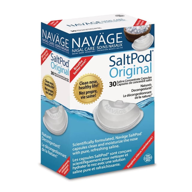 Navage Original SaltPod 30-Pack Saline Capsules, 100 g, 30 Count