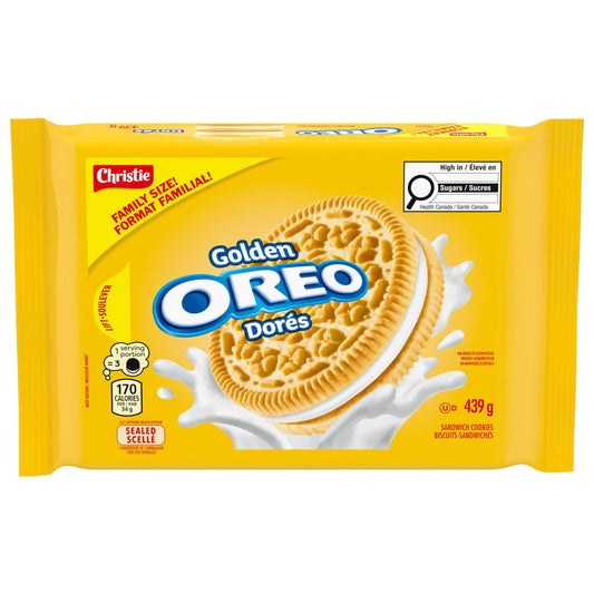 Oreo Golden Vanilla Sandwich Cookies Family Size 439g