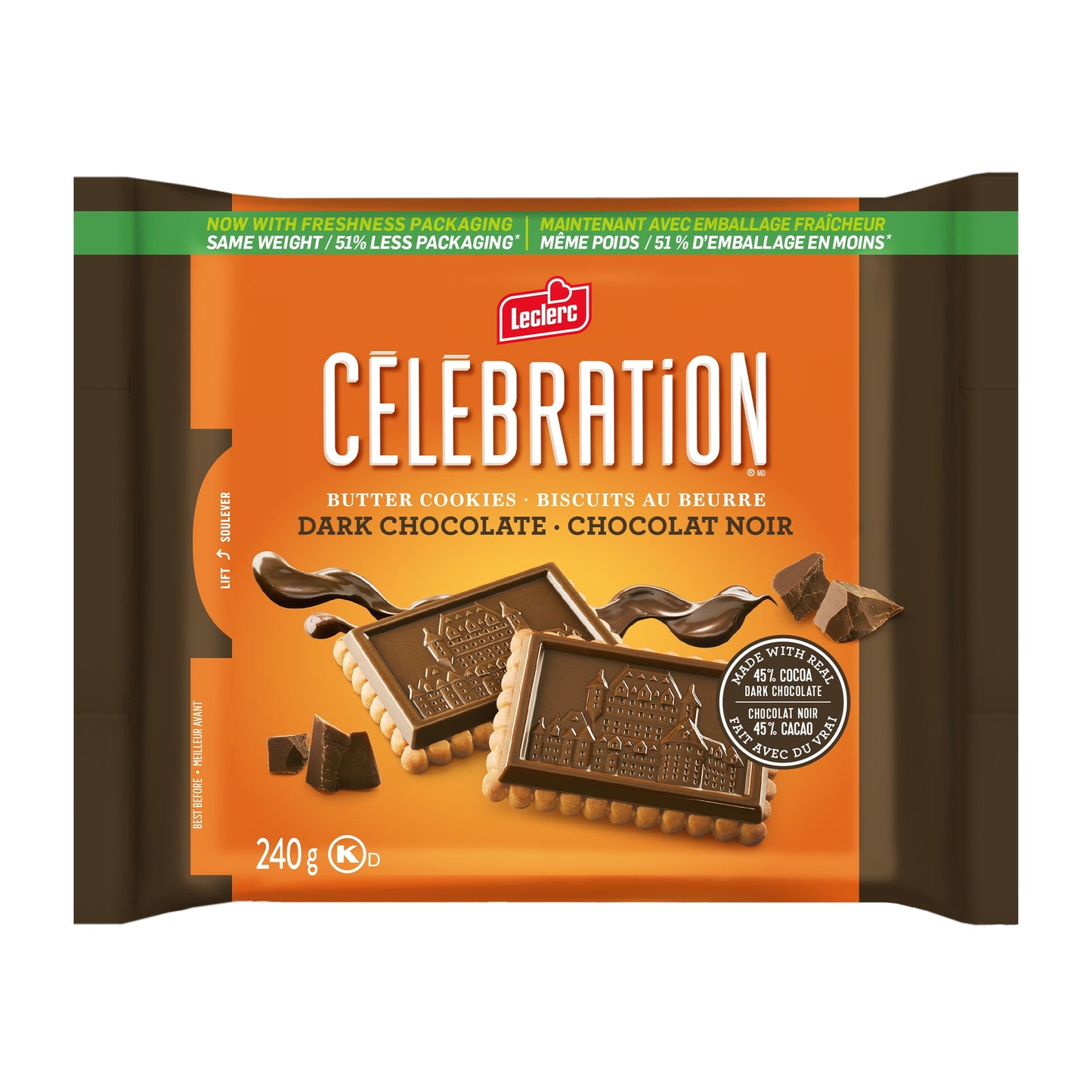 Celebration 45% Chocolate Top Butter Cookies 240g