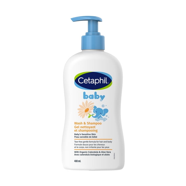 Cetaphil Baby Organic Calendula Wash & Shampoo, 400 g