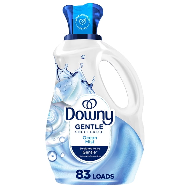 Downy Gentle Soft + Fresh Ocean Mist Liquid Fabric Softener, 1660 g