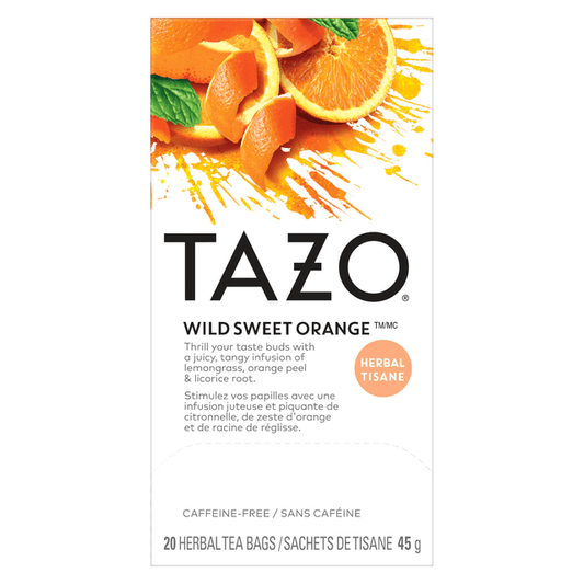 TAZO Wild Sweet Orange Herbal Tea 20 Tea Bags 45g
