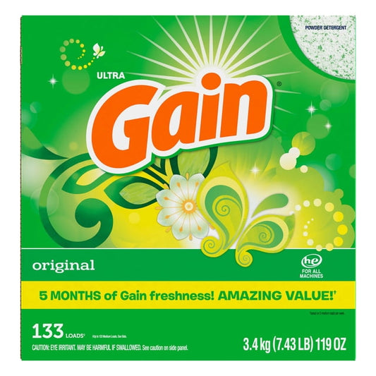 Gain Powder Original Laundry Detergent, 3400 g