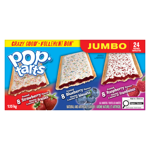 Pop-Tarts Jumbo Variety Pack Toaster Pastries, 1150 g, 24 Count