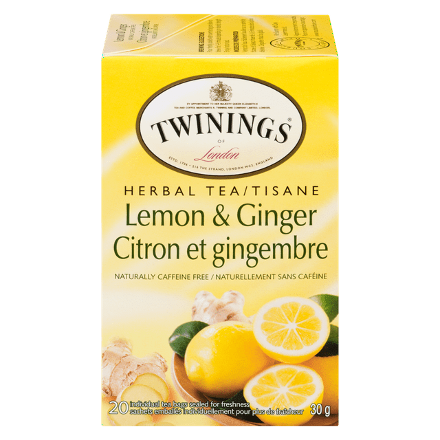 Twinings Lemon Ginger Herbal Tea 20 Tea Bags 30g