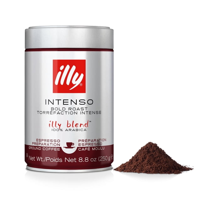 illy Espresso Dark Intenso Bold Roast Ground Coffee 8.8oz, 250 g