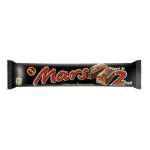 Mars Peanut Free Chocolate Candy Bar 2 Piece King Size Bars 85g
