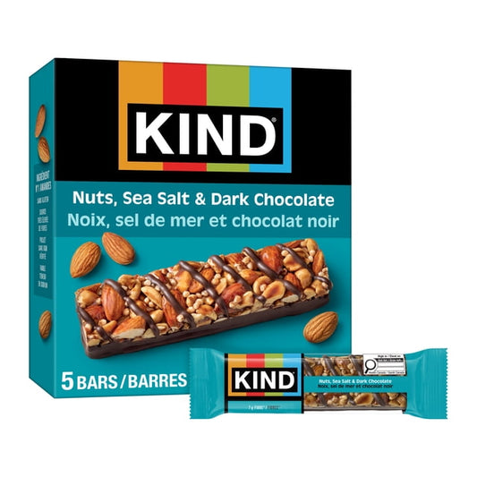 KIND Nuts Sea Salt & Dark Chocolate Bars, 200 g, 5 Count