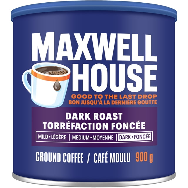 Maxwell House Dark Roast Ground Coffee, 900 g