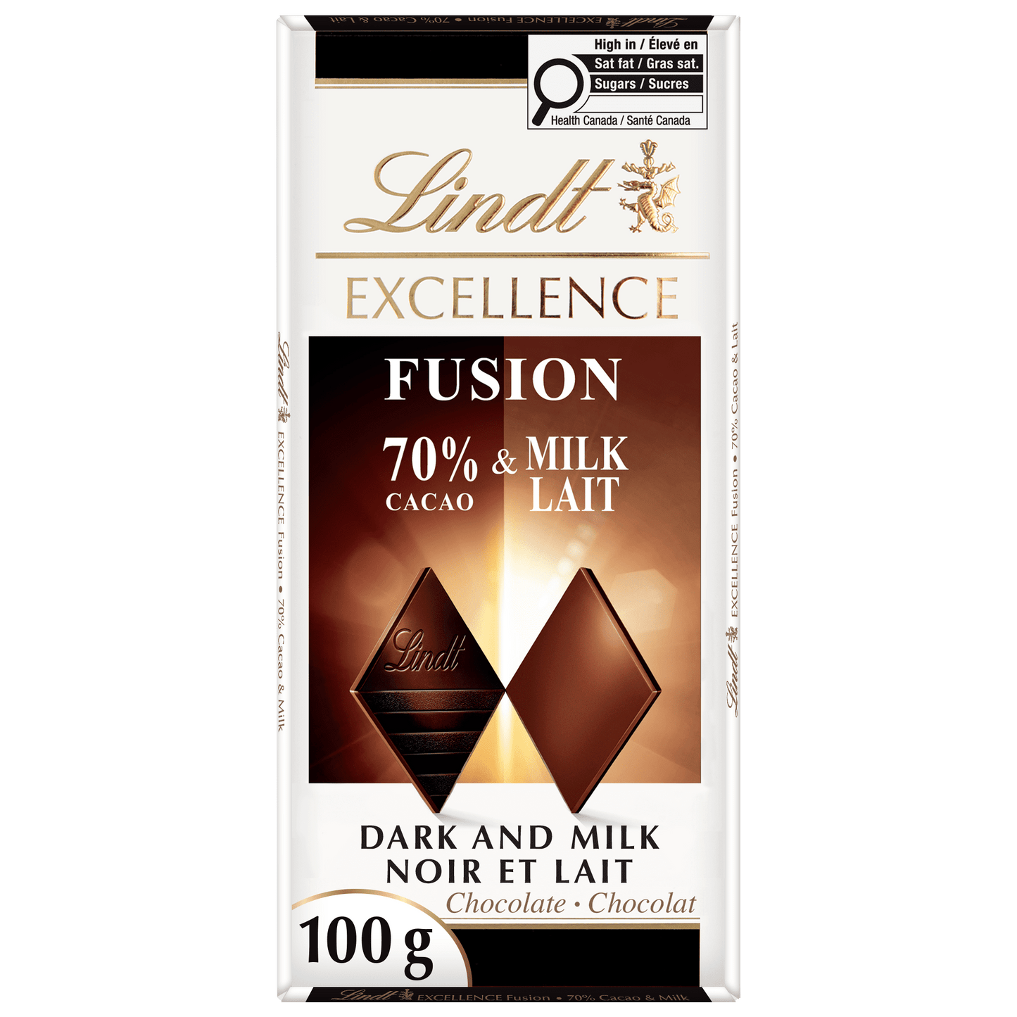 Lindt Excellence Fusion 70 Dark White Chocolate Bar 100g