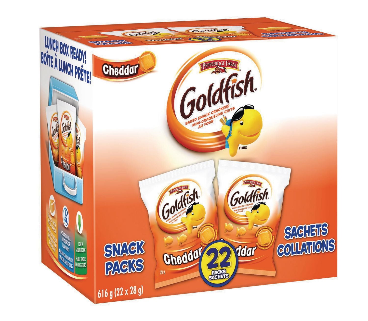 Goldfish Cheddar Crackers Snack Packs 616g