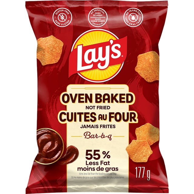 Lay's Oven Baked Bar-B-Q Potato Chips, 177 g
