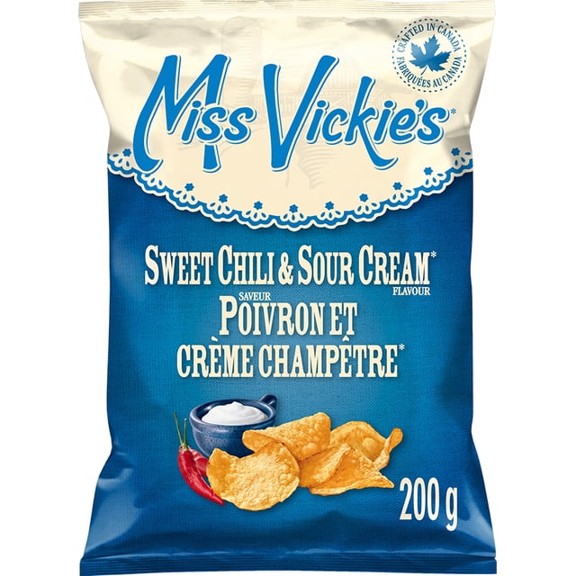 Miss Vickie's Sweet Chili & Sour Cream Kettle Cooked Potato Chips, 200 g