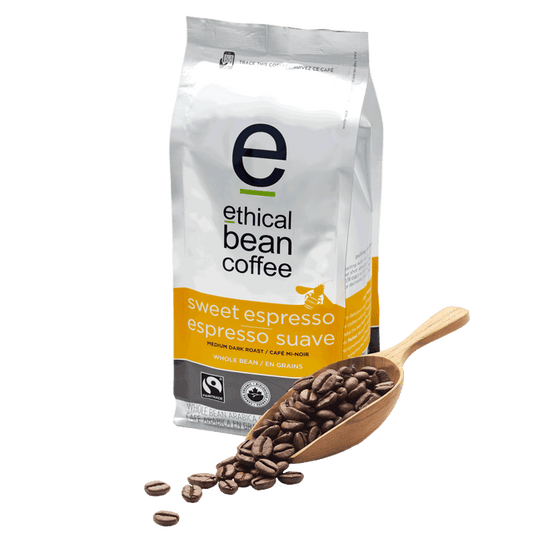 Ethical Bean Sweet Espresso Dark Roast Whole Bean Coffee 2lb Bag, 907 g