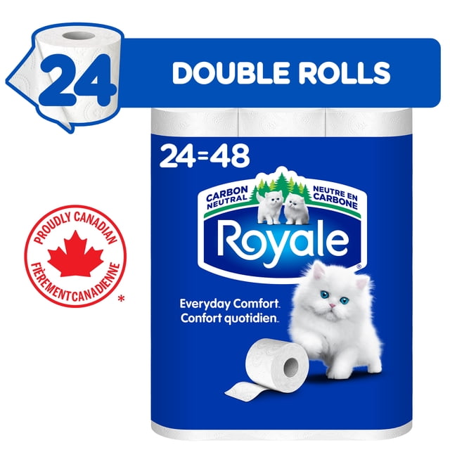 Royale Everyday Comfort 24 Equal 48 Toilet Paper, 4800 g, 24 Count
