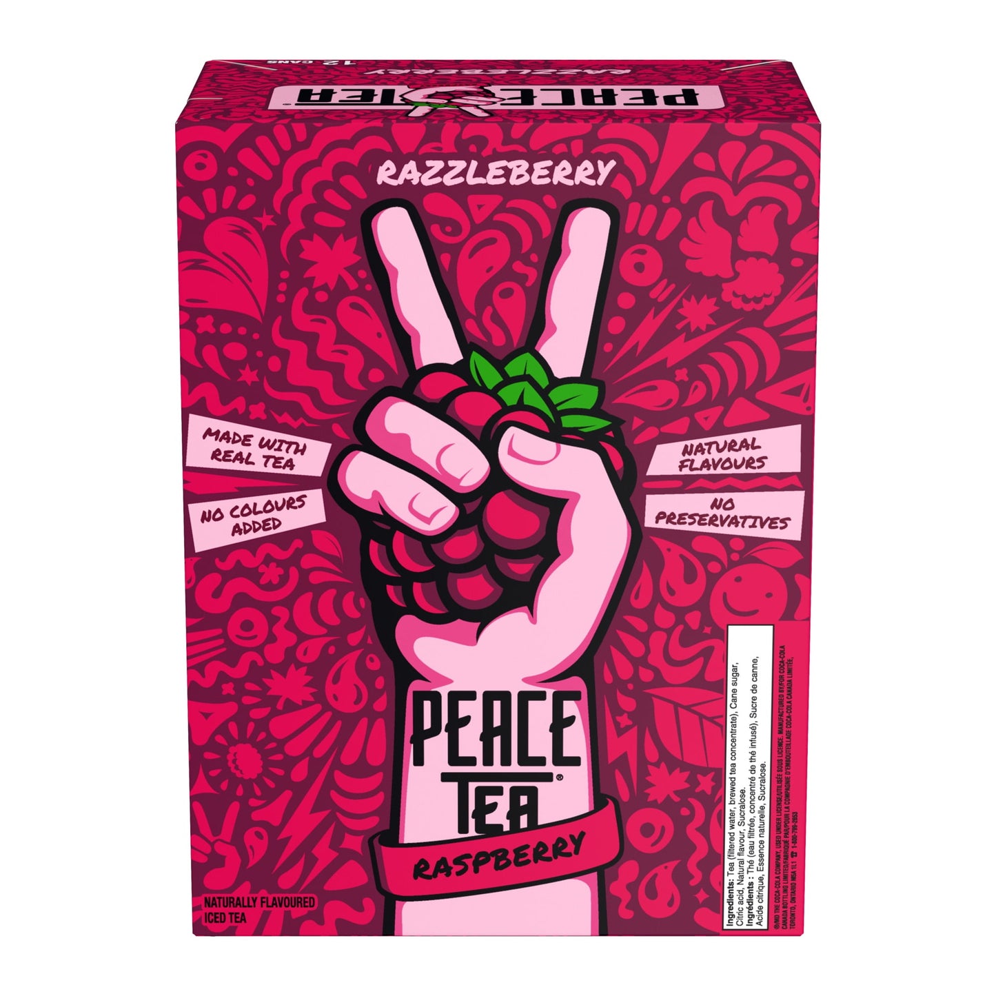 Peace Tea Razzleberry Cans 341 mL - 12 Pack