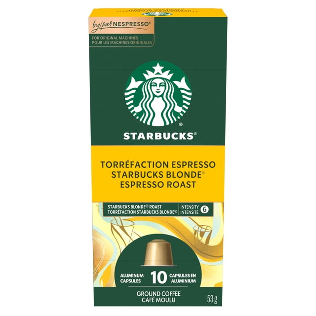 Starbucks Blonde Espresso Roast Nespresso Capsules, 53 g, 10 Count