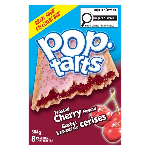 Pop-Tarts Frosted Cherry Toaster Pastries, 384 g, 8 Count