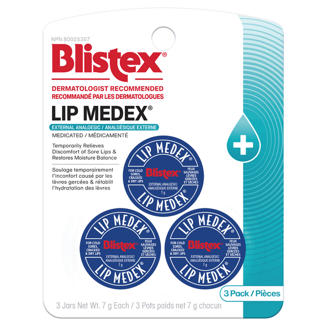 Blistex Lip Medex Jar Triple Pack Lip Balm, 21 g, 3 Count