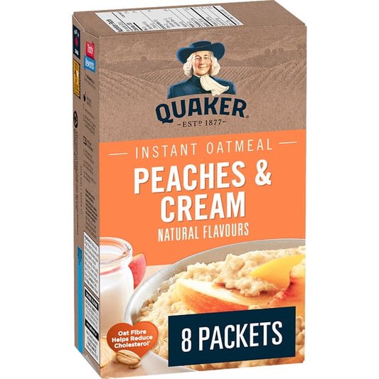Quaker Peaches & Cream Instant Oatmeal, 240 g