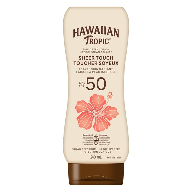Hawaiian Tropic Sheer Touch SPF 50+ Lotion Sunscreen, 240 g