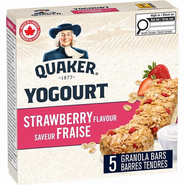 Quaker Yogurt Strawberry Granola Bars, 175 g, 5 Count
