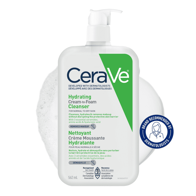 CeraVe Cream-to-Foam Hydrating Cleanser, 473 g