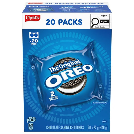 OREO Original Chocolate Sandwich Cookies Snack Packs 440g