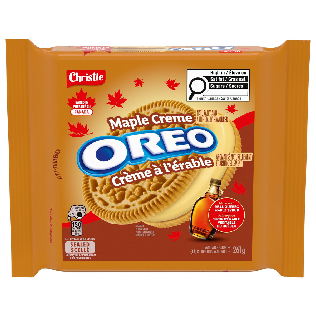 OREO Maple Creme Sandwich Cookies 261g