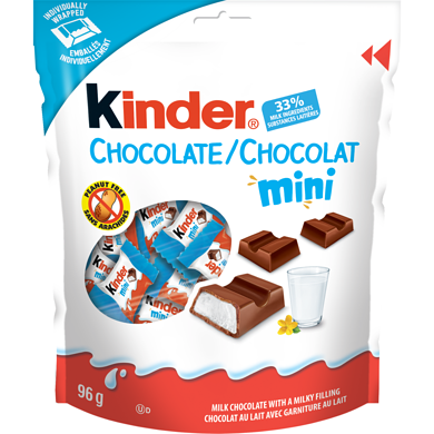 Kinder Chocolatechocolat Mini Milk Chocolate Bars With A Milky Filling 16 Mini Bars Per Pack
