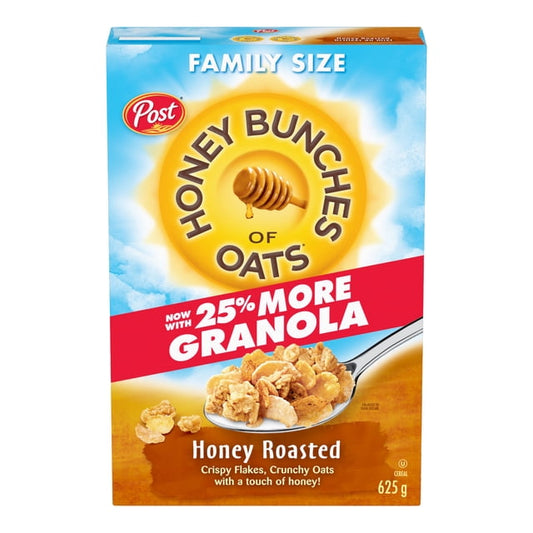 Post Honey Bunches of Oats Honey Roasted Family Size Cereal, 625 g