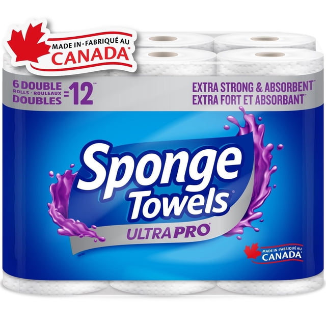 SpongeTowels UltraPRO Choose-A-Size Paper Towels, 1800 g, 6 Count