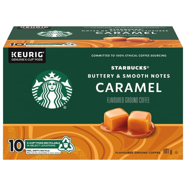 Starbucks Caramel Flavoured K-Cup Coffee Pods Box, 101 g, 10 Count