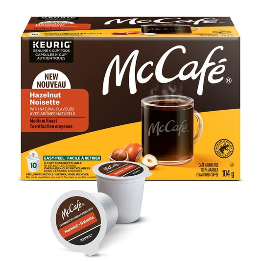 McCafe Premium Hazelnut Flavoured K-Cup Coffee Pods 12 Count, 108 g, 12 Count