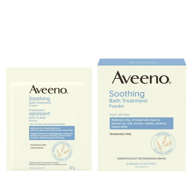 Aveeno Soothing Oatmeal Bath Treatment, 336 g, 8 Count