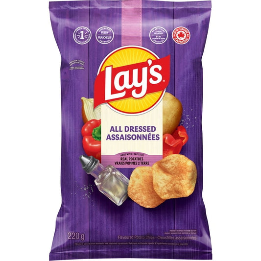 Lay's All Dressed Potato Chips, 220 g