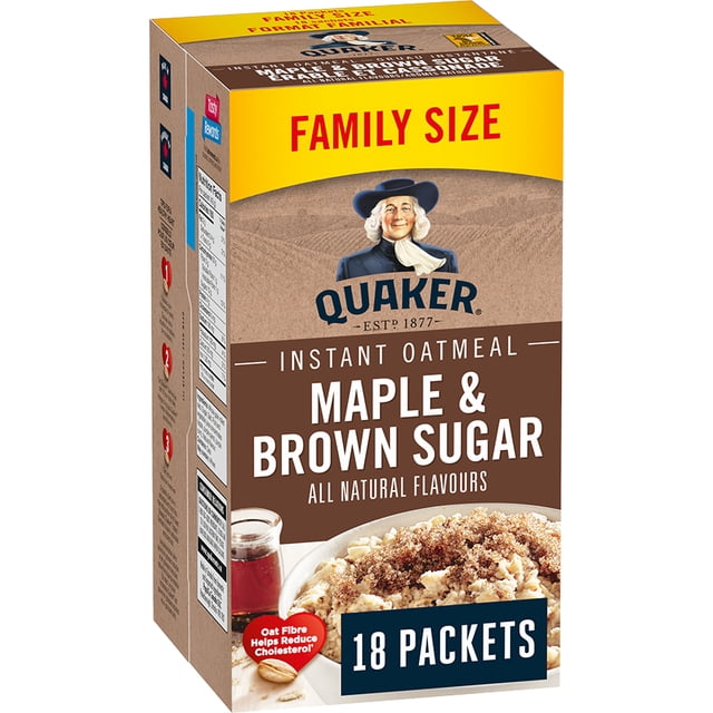 Quaker Maple & Brown Sugar Instant Oatmeal, 774 g