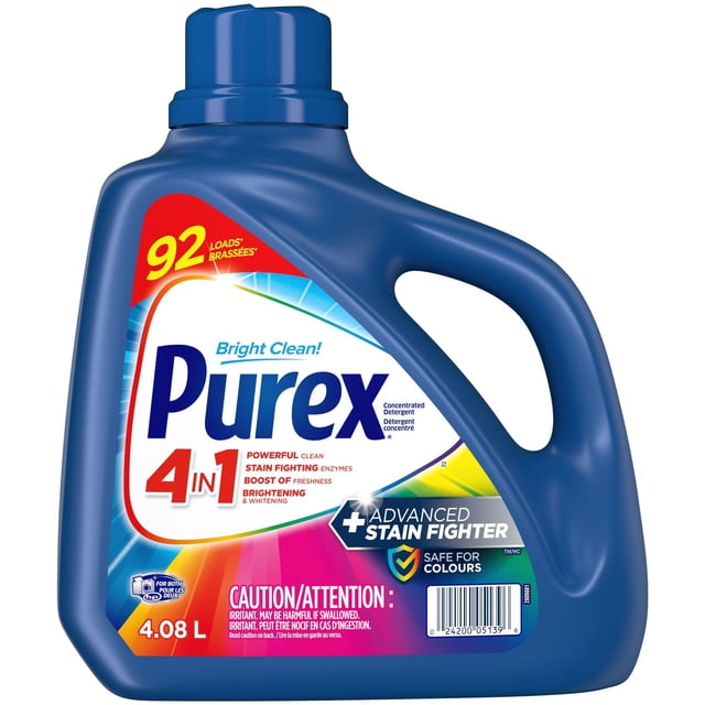 Purex 4 in 1 Advanced Stain Fighter Concentrated Liquid Laundry Detergent, 4080 g